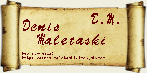 Denis Maletaški vizit kartica